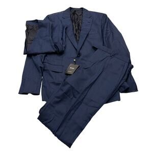 13-33 HUGO BOSS Men's NWT 3-Piece Suit Navy 100% Wool Size 40R